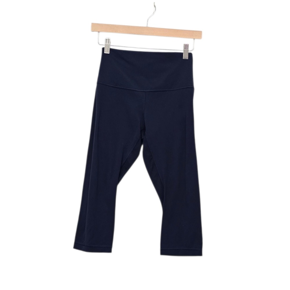 Lululemon Align High Rise Crop 18 Navy‎ Blue Leggings W6BHCS Size 6 Athletic Gym